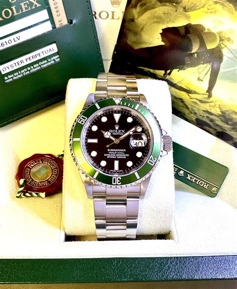 lunette verde rolex|Rolex Submariner 16610LV Kermit: a Complete Guide.